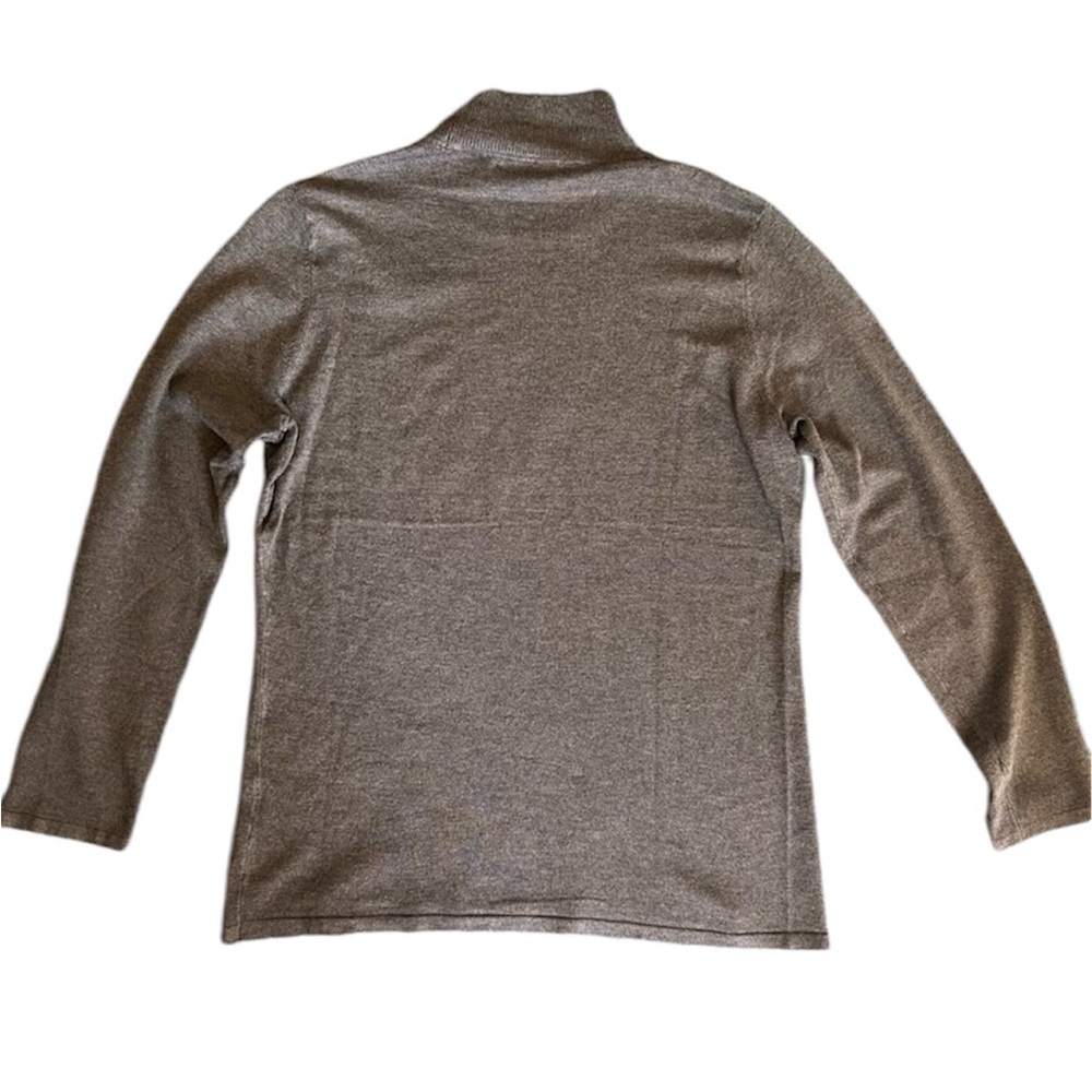 T Tahari Mockneck Sweater, Heather Graphite Gray, Large - Picture 9 of 15